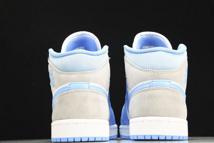 jordan 1 mid university blue grey - dx9276-100